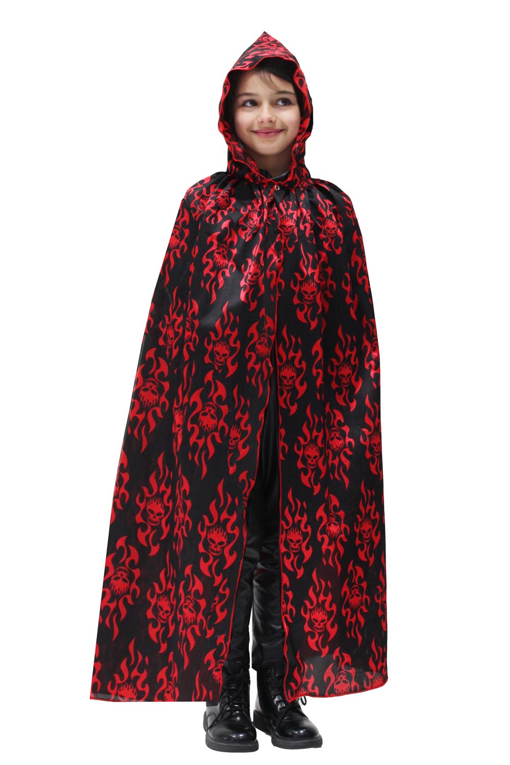 MANTELLO CAPPUCCIO DIAVOLO ROSSO BAMBINO